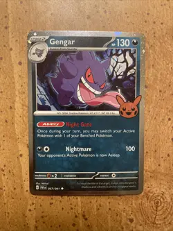Gengar 057/091 Cosmos Holo Trick Or Trade Booster Halloween Pokemon Card Stamped - Image 1