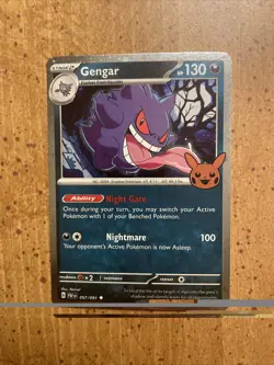 Gengar 057/091 Cosmos Holo Trick Or Trade Booster Halloween Pokemon Card Stamped - Image 2