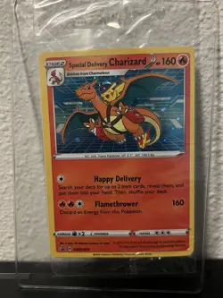 Special Delivery Charizard Pokemon Center Promo Card Holo (SWSH075) - SEALED - Image 1