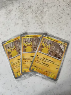 Pokemon Pikachu At The Museum x Natural History London Jumbo Card - Sealed x3 - Image 1
