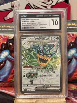 Teal Mask Ogerpon ex 166 Sv: Scarlet & Violet Promo Cards Holo - Gem Mint 10!! - Image 1
