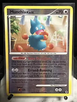 MUNCHLAX Rising Rivals Series POKEMON Reverse Holo 2009 Card 70/111 - Image 1