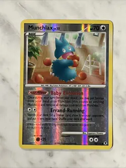 MUNCHLAX Rising Rivals Series POKEMON Reverse Holo 2009 Card 70/111 - Image 3
