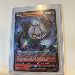 Chandelure V 039/264 Fusion Strike Ultra Rare Holo Pokemon TCG Card NM - Image 3