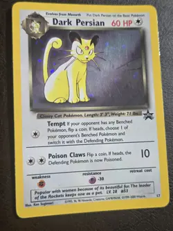 Dark Persian 17/53 Wotc Promo Holo Pokemon Card Vintage - Image 2
