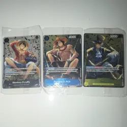 Bandai One Piece Monkey D. Luffy Portgas D. Ace Sabo Character Cards English - Image 1