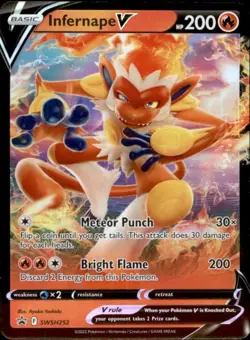 Infernape V SWSH252 SWSH: Sword & Shield Promo Cards Holo - Image 1