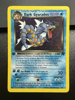 DARK GYARADOS Pokemon Card - WOTC - 1st Edition - Team Rocket - 8/82 HOLO NM (B) - Image 2