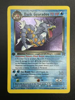 DARK GYARADOS Pokemon Card - WOTC - 1st Edition - Team Rocket - 8/82 HOLO NM (B) - Image 3