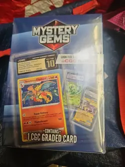 Pokemon TCG Mystery Gems CGC Graded Slab Factory Sealed New Card Box - Image 1