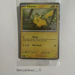 Pikachu 025/165 S&V 151 Reverse Holo Snow Flake Stamped SEALED Pokemon Card - Image 1
