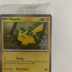 Pikachu 025/165 S&V 151 Reverse Holo Snow Flake Stamped SEALED Pokemon Card - Image 3