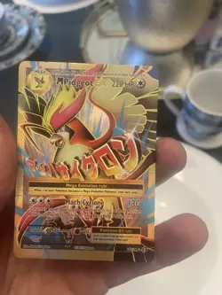 Mega M Pidgeot EX 105/108 Evolutions Secret Rare Full Art Gold Pokemon Card - Image 3