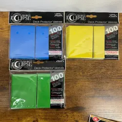 Ultra Pro ECLIPSE PRO-MATTE Blue Yellow Green - KMC Hyper Mat Blue Deck Sleeves - Image 2
