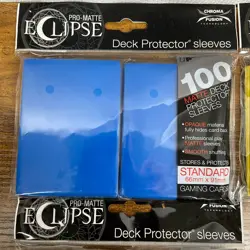 Ultra Pro ECLIPSE PRO-MATTE Blue Yellow Green - KMC Hyper Mat Blue Deck Sleeves - Image 3