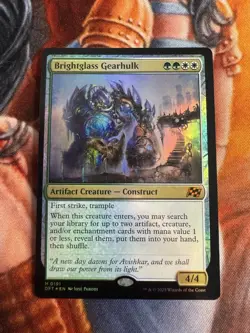 MTG Aetherdrift Brightglass Gearhulk Foil 0191 NM Mythic - Image 1