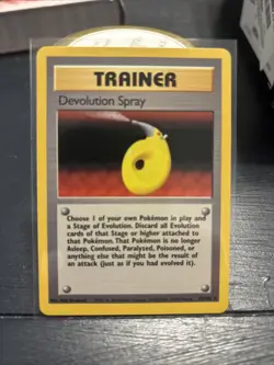 Pokemon TCG Devolution Spray Trainer Base Set 72/102 Regular Card, NM - Image 1
