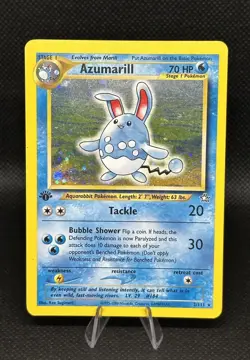 Pokemon Azumarill 1st Edition Holo 2/111 Neo Destiny Rare Double Swirl!! - Image 3