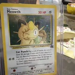 Pokemon Meowth Black Star Promo Holo Rare 10 Pokemon WOTC - Image 2