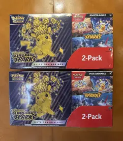 Pokemon Surging Sparks Elite Trainer Box/Booster Bundle Costco 2-Pack - Lot of 2 - Image 1