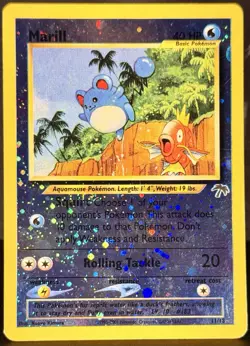 Marill 11/18 Pokemon Southern Islands Reverse Holo SWIRL- LP-MP - Image 1
