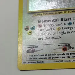 Pokemon TCG Lugia Neo Genesis Holo Rare 9/111 Nintendo 2000 Heavily Played READ - Image 5