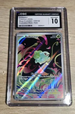 2025 POKEMON MEGA EVOLUTIONS PROMO #133 BULBASAUR CGC 10 GEM MINT - Image 1