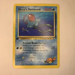 Pokemon TCG Misty's Tentacool Gym Heroes 57/132 Regular Unlimited Uncommon LP - Image 1