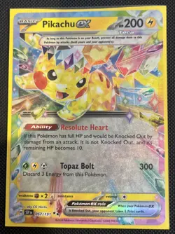 Pokemon TCG - Surging Sparks - Pikachu Ex 057/191 Double Rare - Image 1