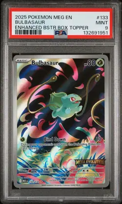 2025 Pokemon Mega Evolution #133 Bulbasaur Stamped Promo - PSA 9 - Image 1