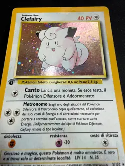 Pokemon Clefairy 5/102 Set Base Rara Holo Prima Edizione ITA Carte Vintage - Image 4