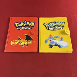 Lot Of 2 Vintage Pokemon Master Quest Binder Charizard & Feraligatr Art - Image 1