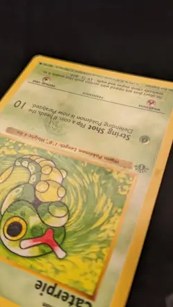 Caterpie 45/102 (Shadowless) - Pokemon TCG - Base Set - Gray Stamp 1st ED - DMG - Image 3