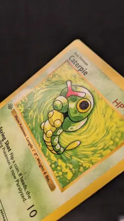 Caterpie 45/102 (Shadowless) - Pokemon TCG - Base Set - Gray Stamp 1st ED - DMG - Image 4