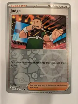 Judge 176/198 Scarlet & Violet Base Set Pokemon Reverse Holo Foil Nice! - Image 1