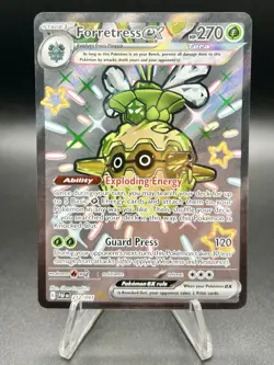 Pokemon TCG Forretress EX 212/091 Shiny Ultra Rare Holo Paldean Fates - Image 1
