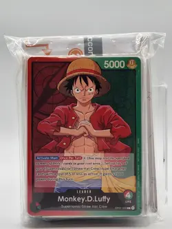 One Piece TCG Monkey D. Luffy OP-01 Red/Green GameStop Demo Deck (Errata) NEW - Image 1