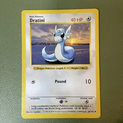 Dratini 26/102 Pokemon Card Base Set Shadowless LP EXCELLENT 1999 - Image 1