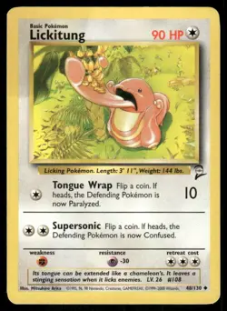 Lickitung 48/130 Base Set 2 Pokemon TCG trading card - Image 1