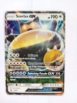Pokemon TCG Snorlax GX Blackstar Promo Card SM05 Standard Size Holo - Image 1