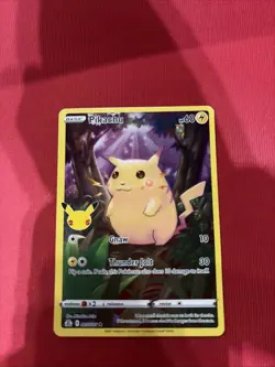 Pokemon Pikachu TCG Full Art Celebrations Card 005/025 - Image 2