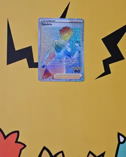 Pokemon Go, Candela Trainer FOIL rainbow, Trading Card, Great Condition - Image 2