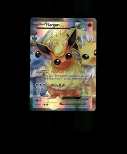 FAN-ART READ DESCRIPTION BELOW HOLO Flareon Card Flareon Pokemon Card p3 - Image 1