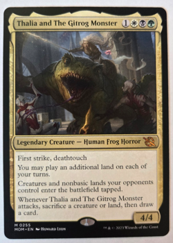 Thalia and The Gitrog Monster Regular March of the Machine MOM MTG NM - Image 1