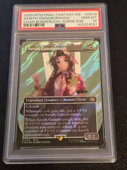 PSA 10 Magic the Gathering MTG Final Fantasy Aerith Gainsborough Surge Foil 0519 - Image 1