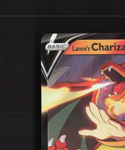 Lance's Charizard V SWSH133 Sword & Shield Black Star Promo Holo Pokemon Card NM - Image 3
