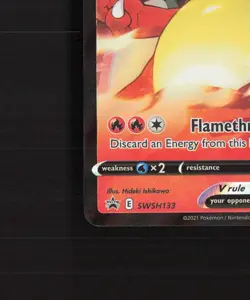 Lance's Charizard V SWSH133 Sword & Shield Black Star Promo Holo Pokemon Card NM - Image 5