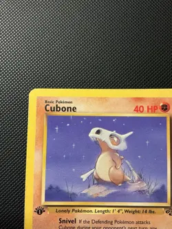 1st Edition Cubone Pokemon Card 50/64 Jungle Set WOTC Vintage 1999 MP - Image 2