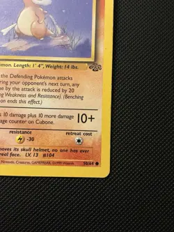 1st Edition Cubone Pokemon Card 50/64 Jungle Set WOTC Vintage 1999 MP - Image 4