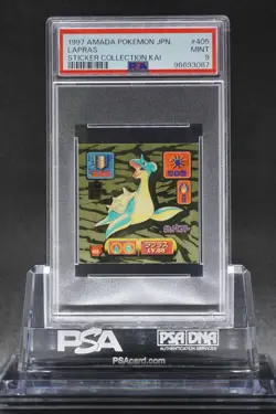 PSA 9 LAPRAS AMADA STICKER COLLECTION KAI #405 1997 Pokemon Japanese MINT - Image 1